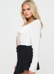Kenzler Long Sleeve Top White