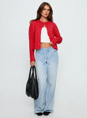 Denmark Cardigan Red