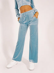Velour Track Pant Blue