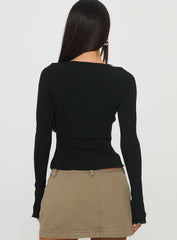 Dejonge Ring Long Sleeve Top Black