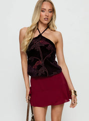 Sonsie Mini Skirt Burgundy