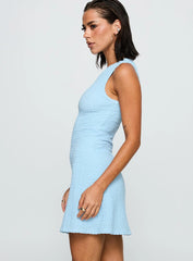 Corallie Textured Mini Dress Blue