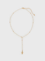 Leonidas Lariat Necklace Gold