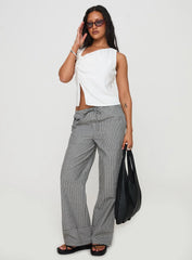 Veridian Pants Black/White Stripe