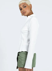 Haddock Long Sleeve Top White