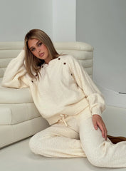 Susi Fluffy Knit Sweater Ivory