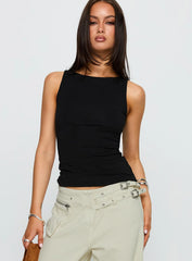 Lose Your Number High Neck Top Black