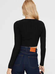 Ameera Long Sleeve Top Black
