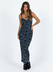 Cotter Maxi Dress Blue Floral
