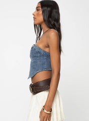 Alexian Strapless Top Denim
