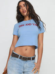 This And Yap Graphic Top Blue / Red