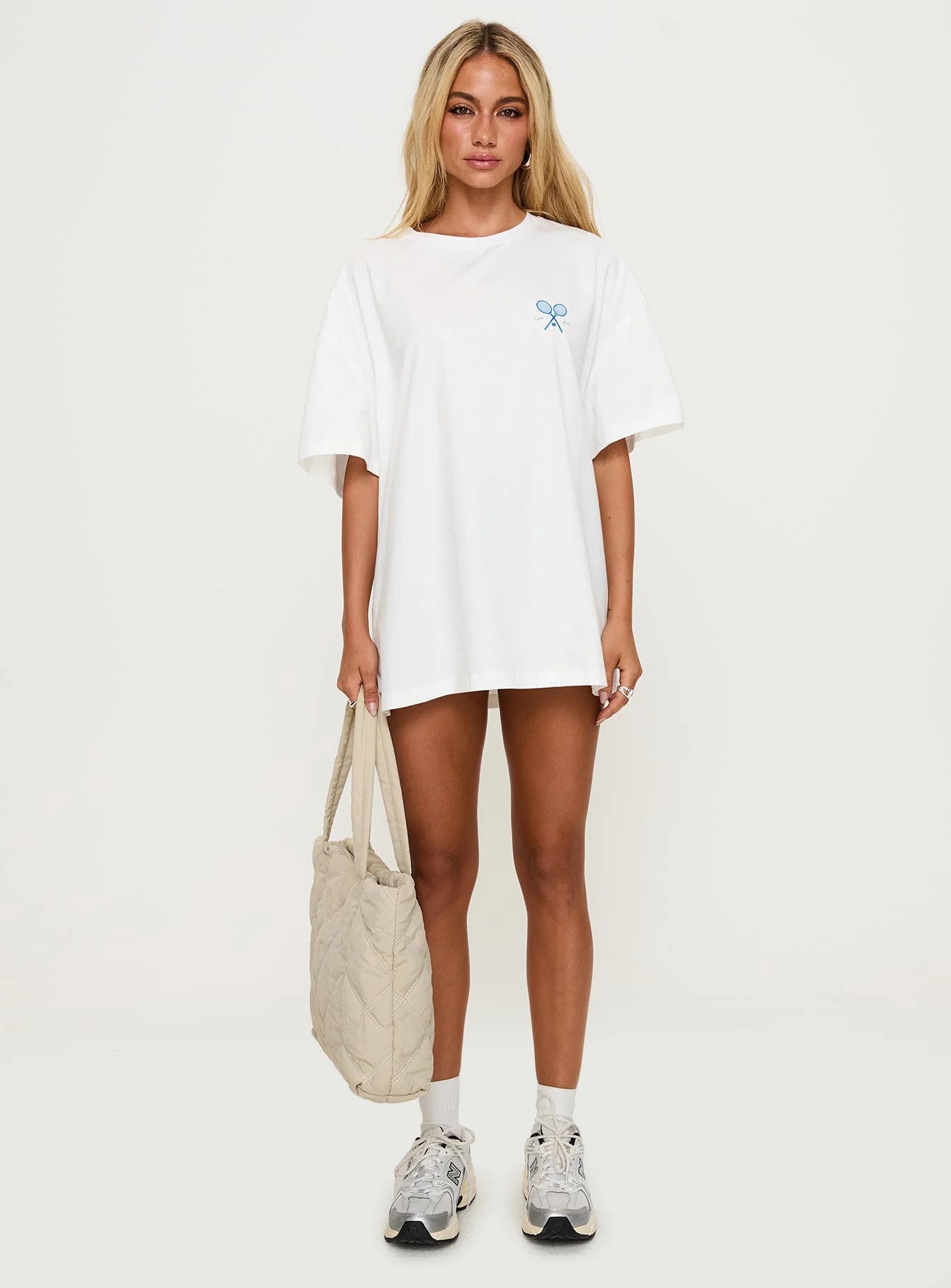 Club Polly Oversized Tee White