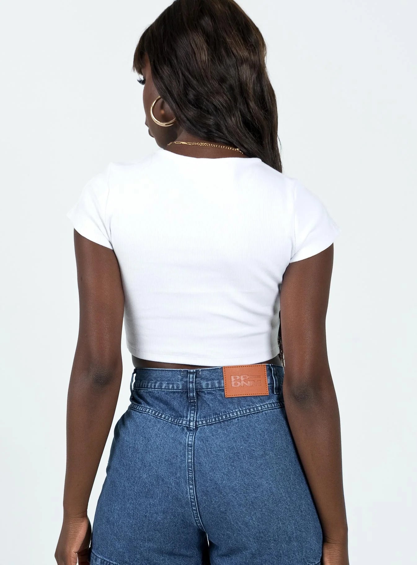Classic Crop Tee White Petite