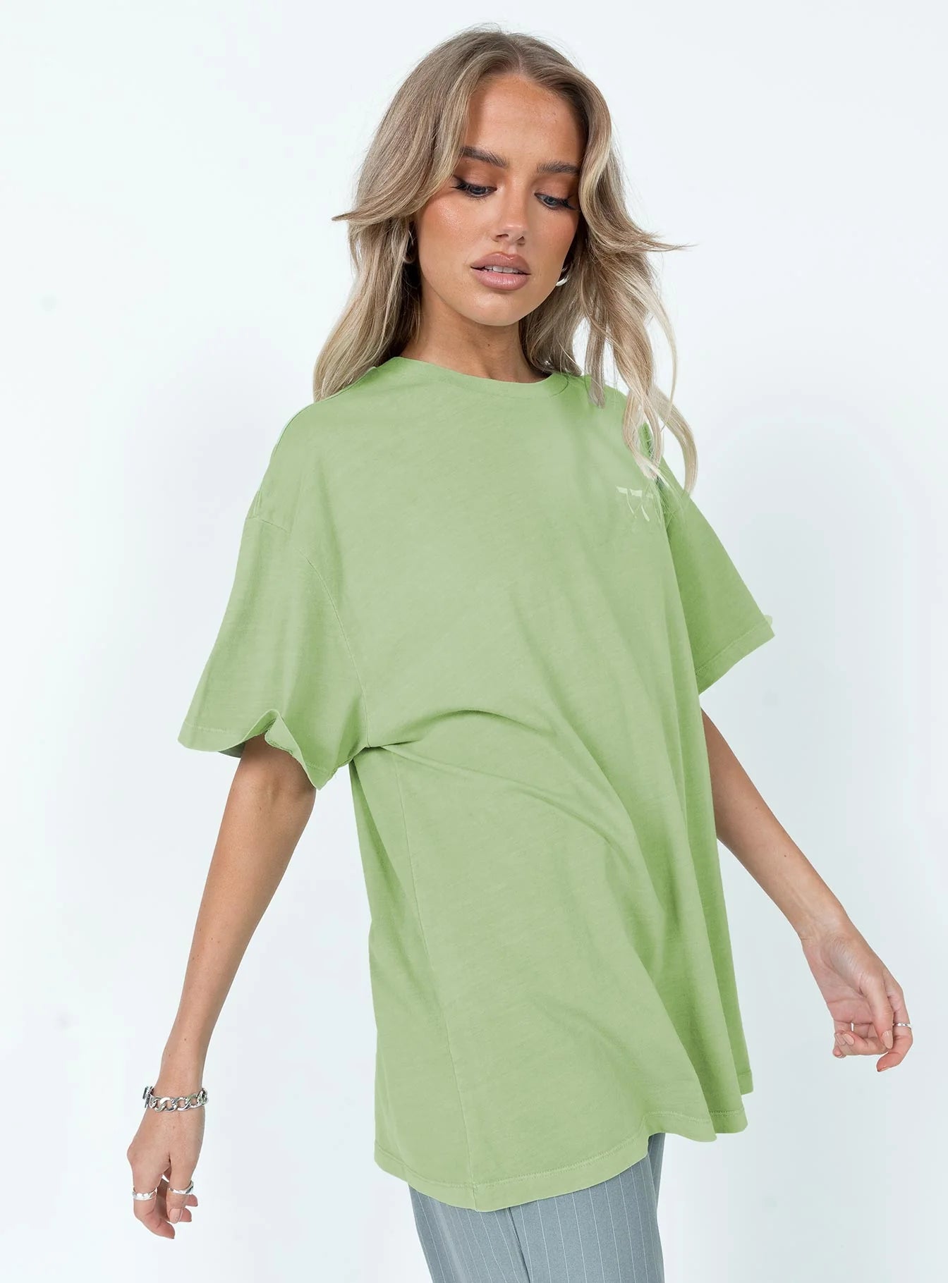 Organic 777 Luck Oversize Tee Green