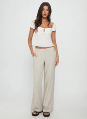 Isabetta Short Sleeve Top White