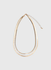 Follow Emotions Layered Necklace Gold