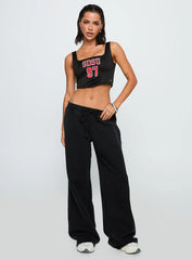 SDSU Jersey Corset Top Black