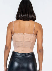 Cartia Bodysuit Light Brown