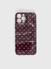 What You Wanted iphone Case Brown Polka