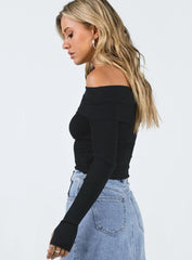 Morley Off Shoulder Sweater Black