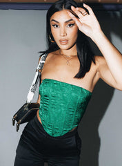 Armona Strapless Top Green
