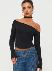 Vito Cold Shoulder Top Black