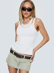 Rhode Mini Skort Light Denim