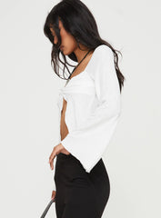 Mani Top Long Sleeve White