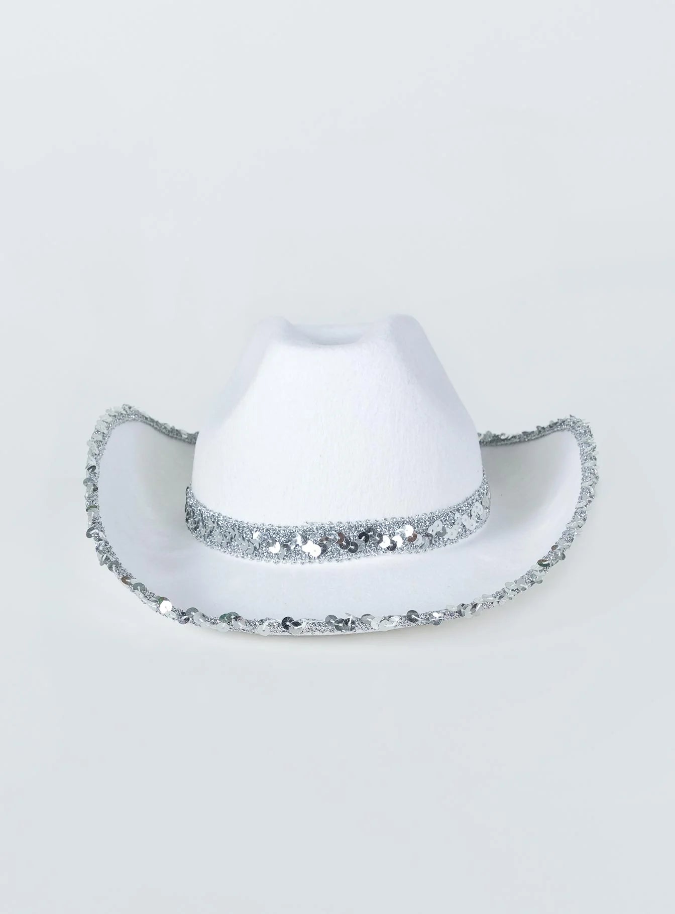 Hey Ya Sequin Cowboy Hat White