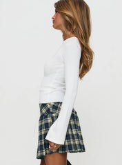 Winn-dixie Pleated Mini Skirt Check