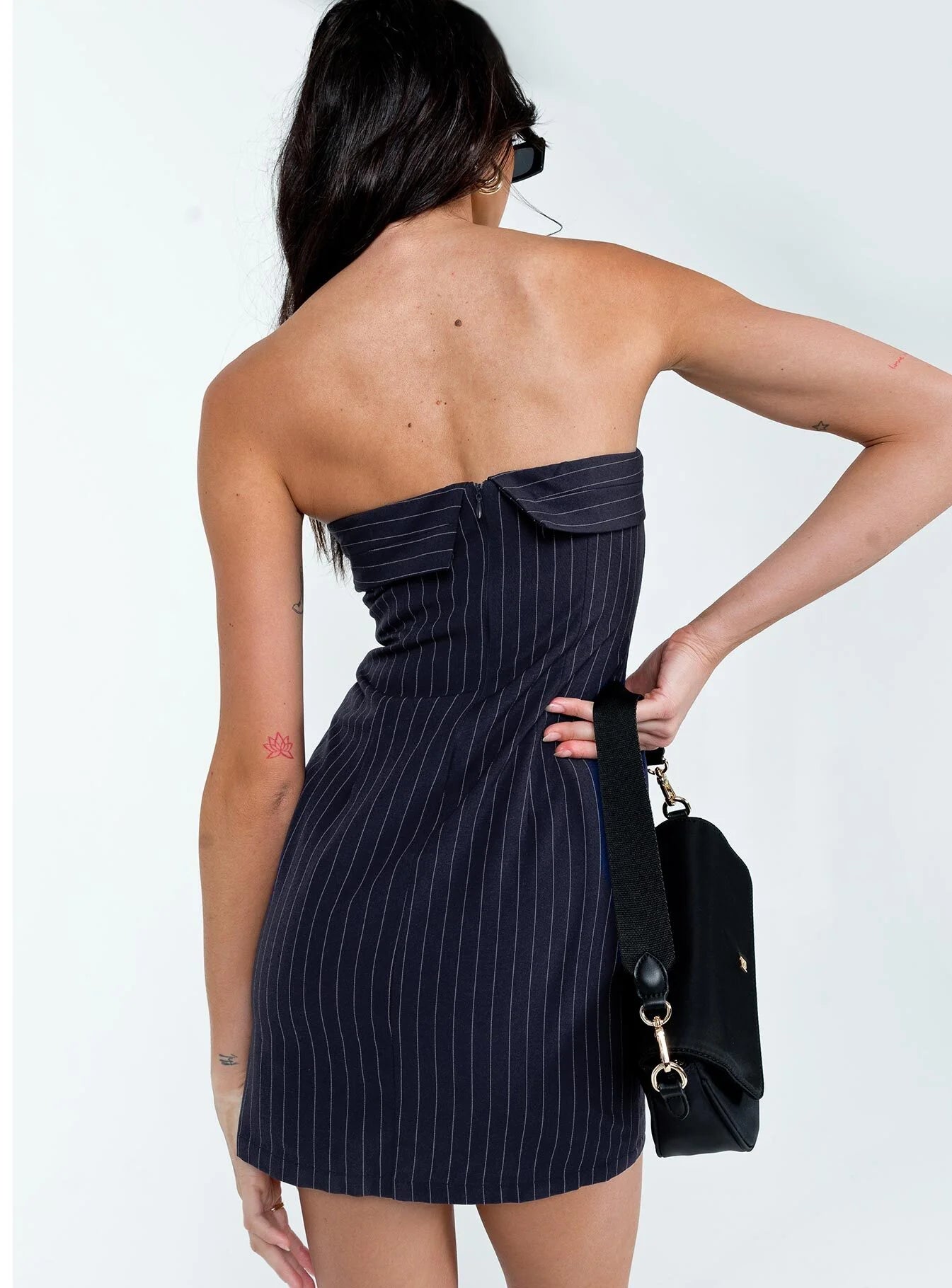 Sebastian Strapless Mini Dress Navy