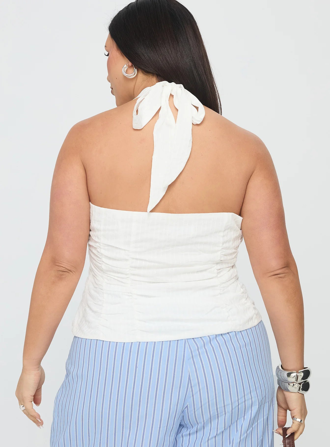 Nataliya Halter Top White Curve