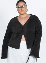 Marie Long Sleeve Top Black Curve