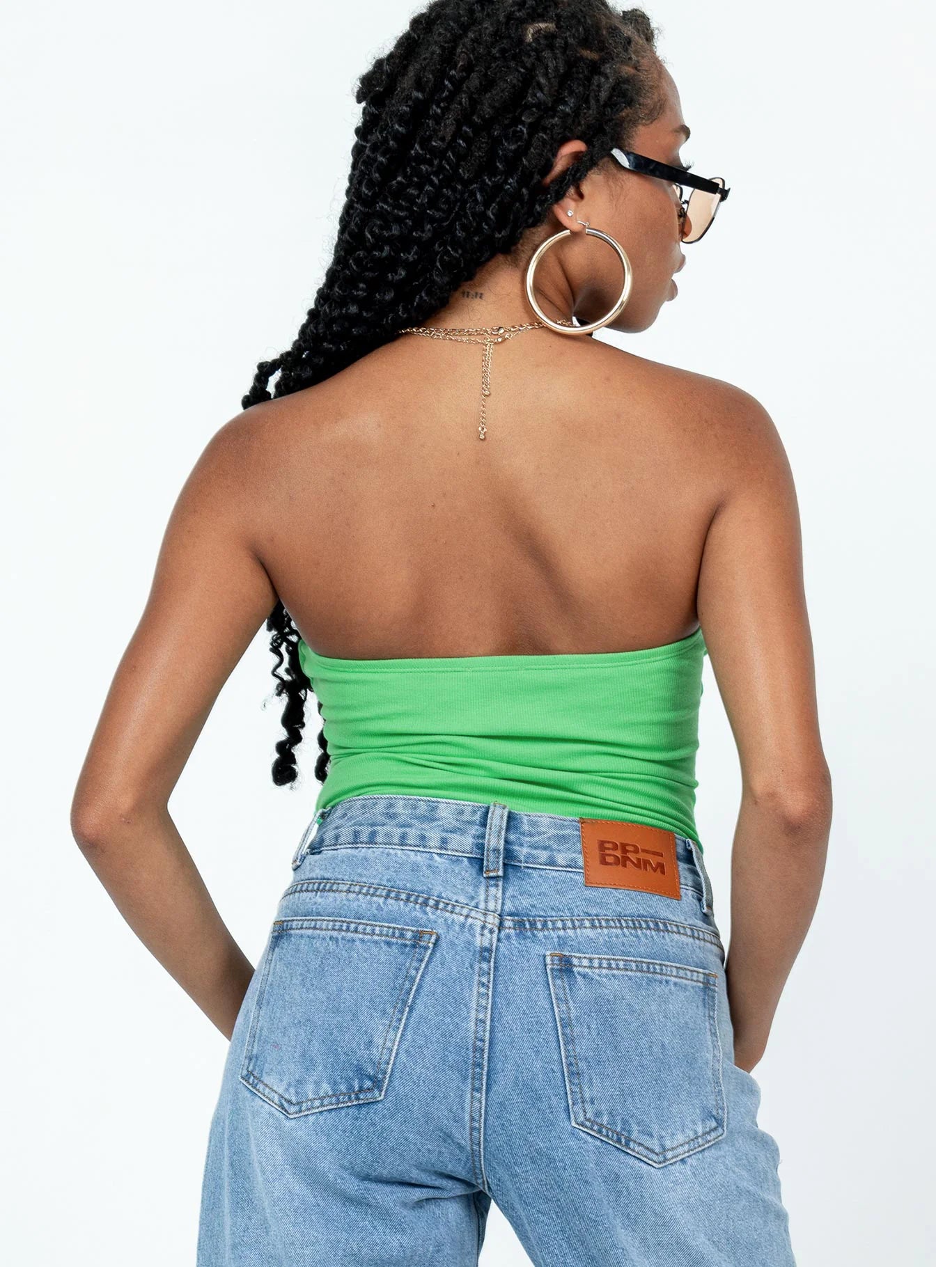 Aston Strapless Bodysuit Green