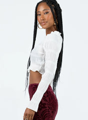 Wallach Long Sleeve Top White