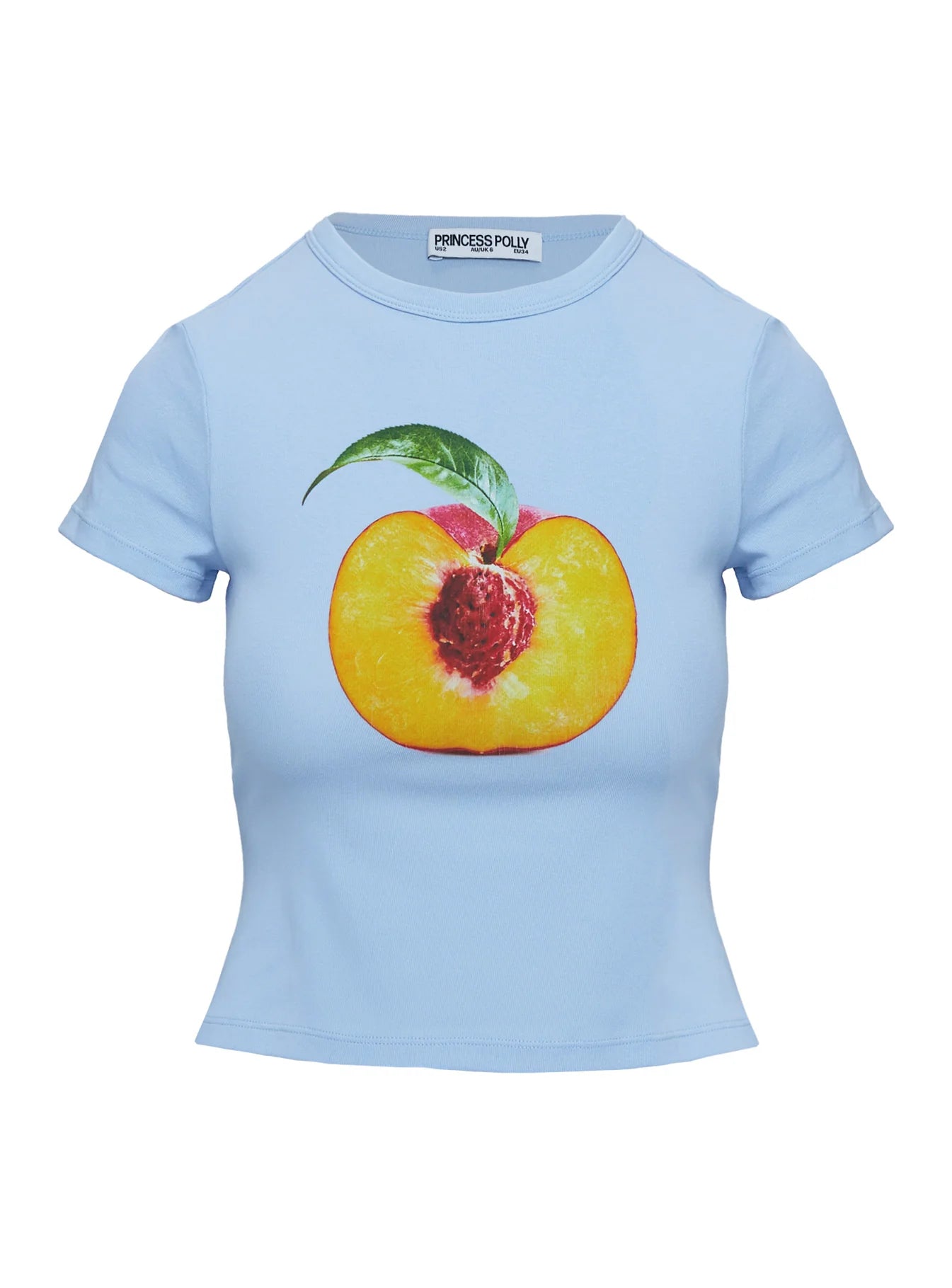 Peachy Baby Graphic Top Blue