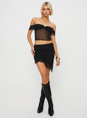 Loire Off Shoulder Top Black