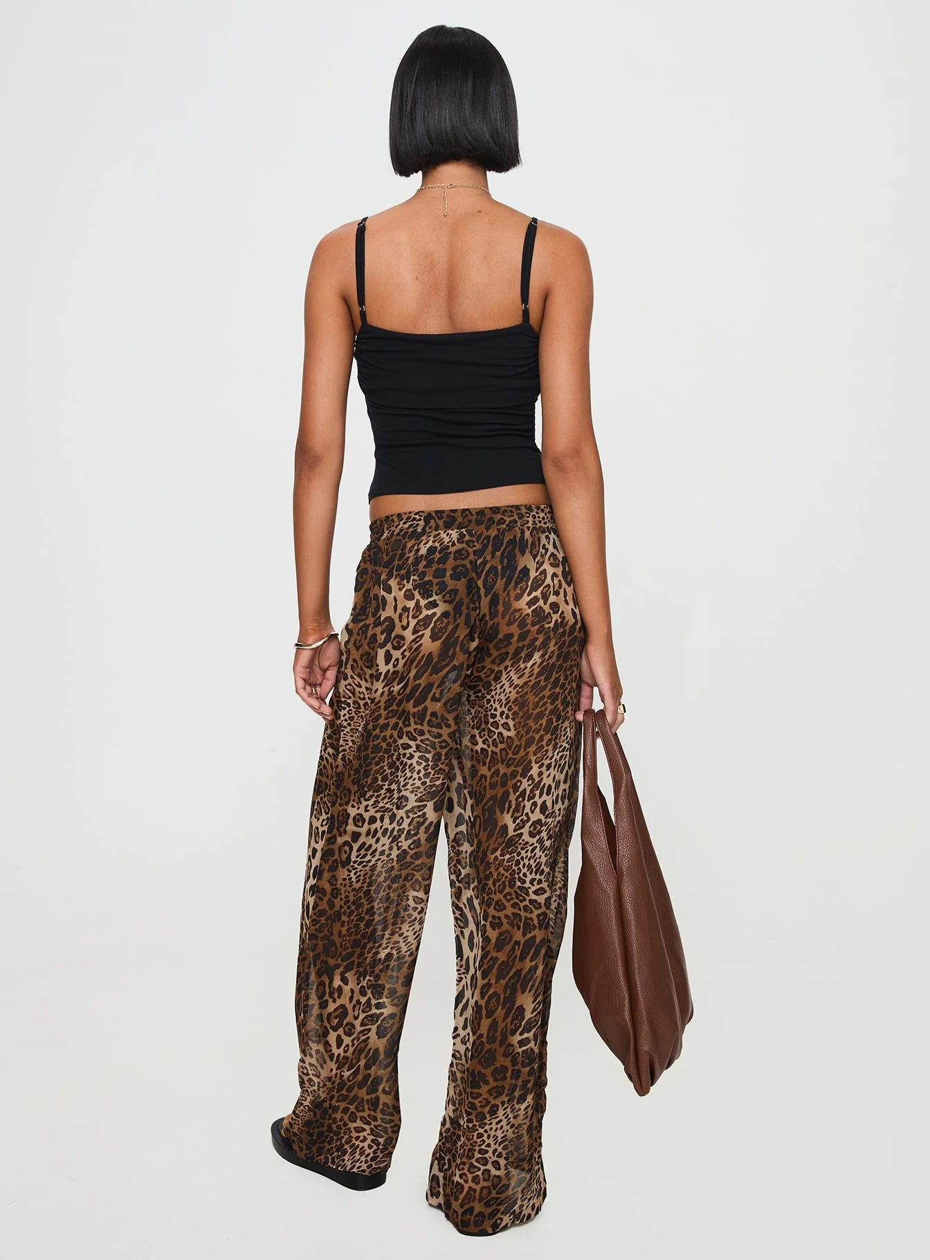 Fyre Wide Leg Pant Leopard Petite