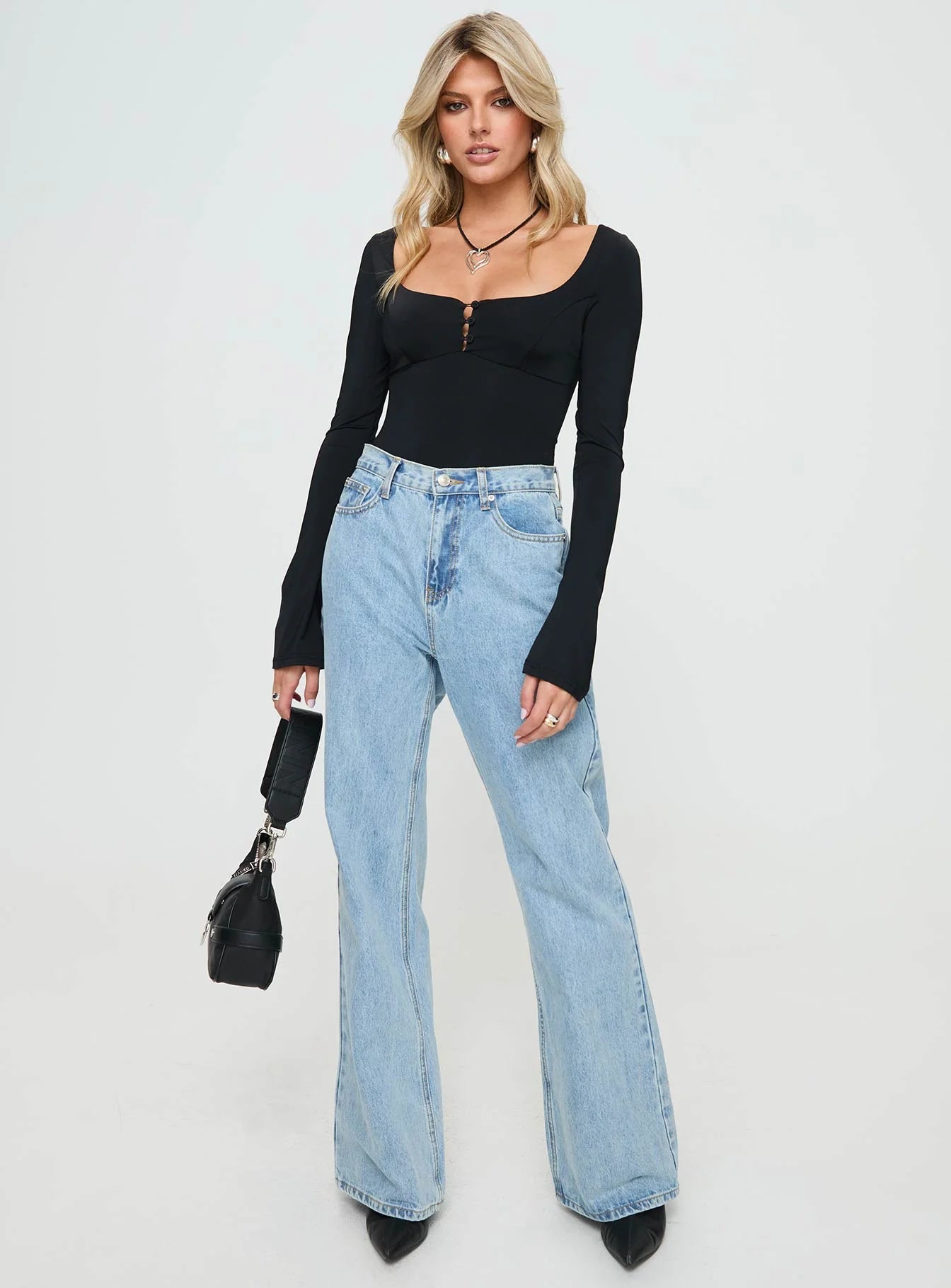 Kirsta Long Sleeve Bodysuit Black