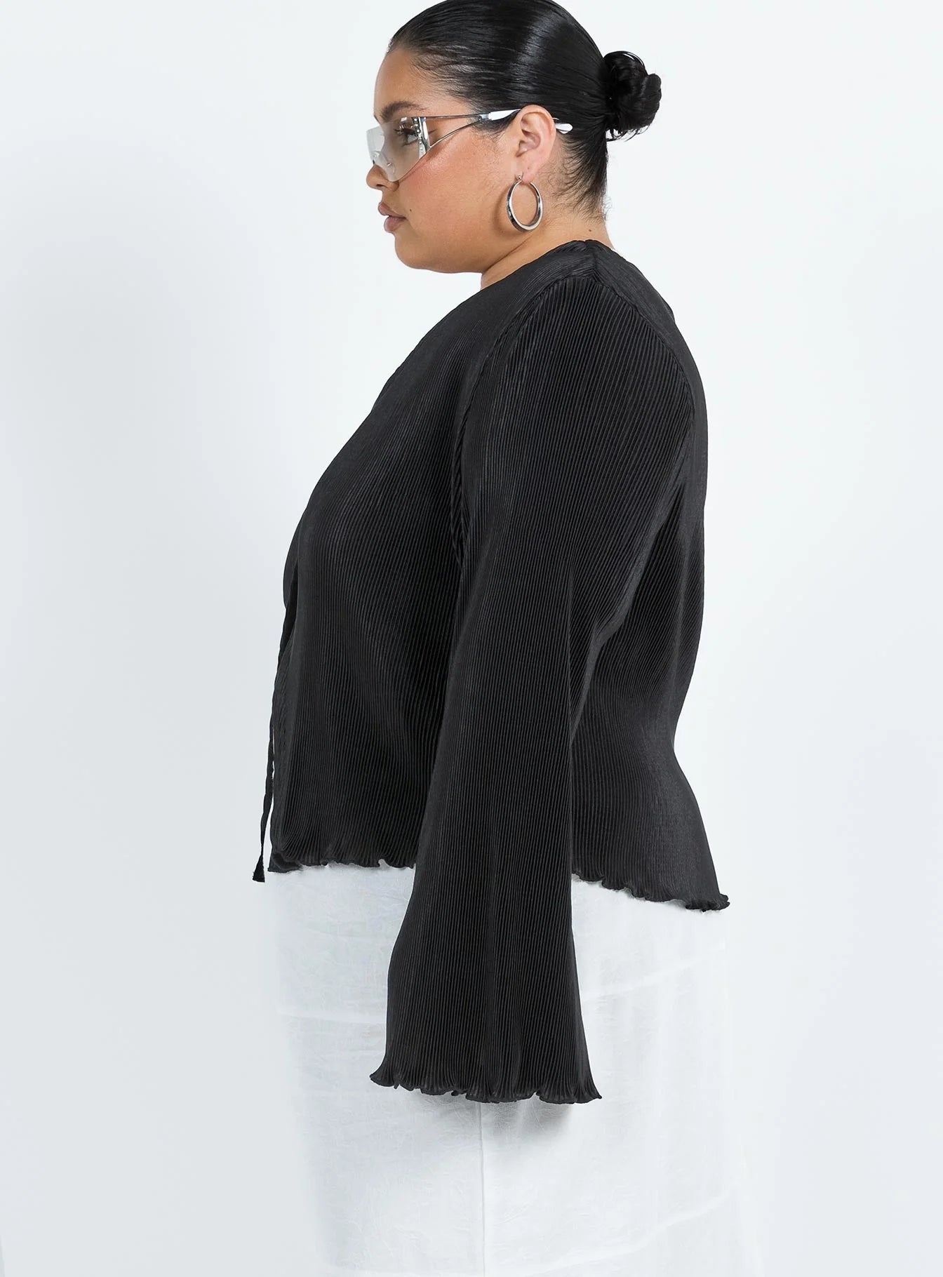 Marie Long Sleeve Top Black Curve