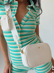 Peta & Jain Justice Bag Pebble White / Gold