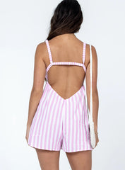 Harlie Romper Pink Stripe