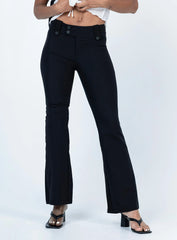 Yianna Low Waist Flare Pant Black