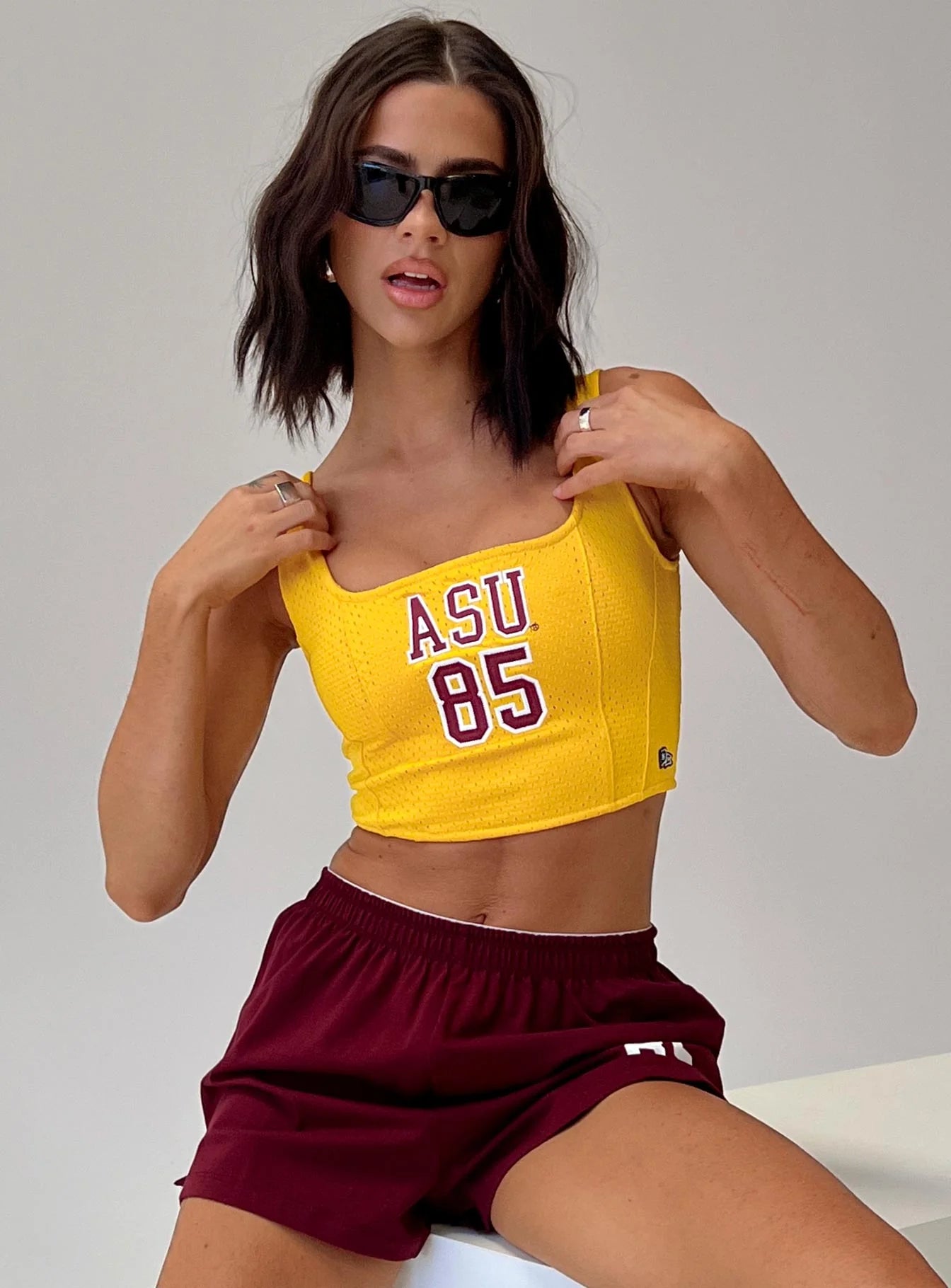 ASU Jersey Corset Top Gold