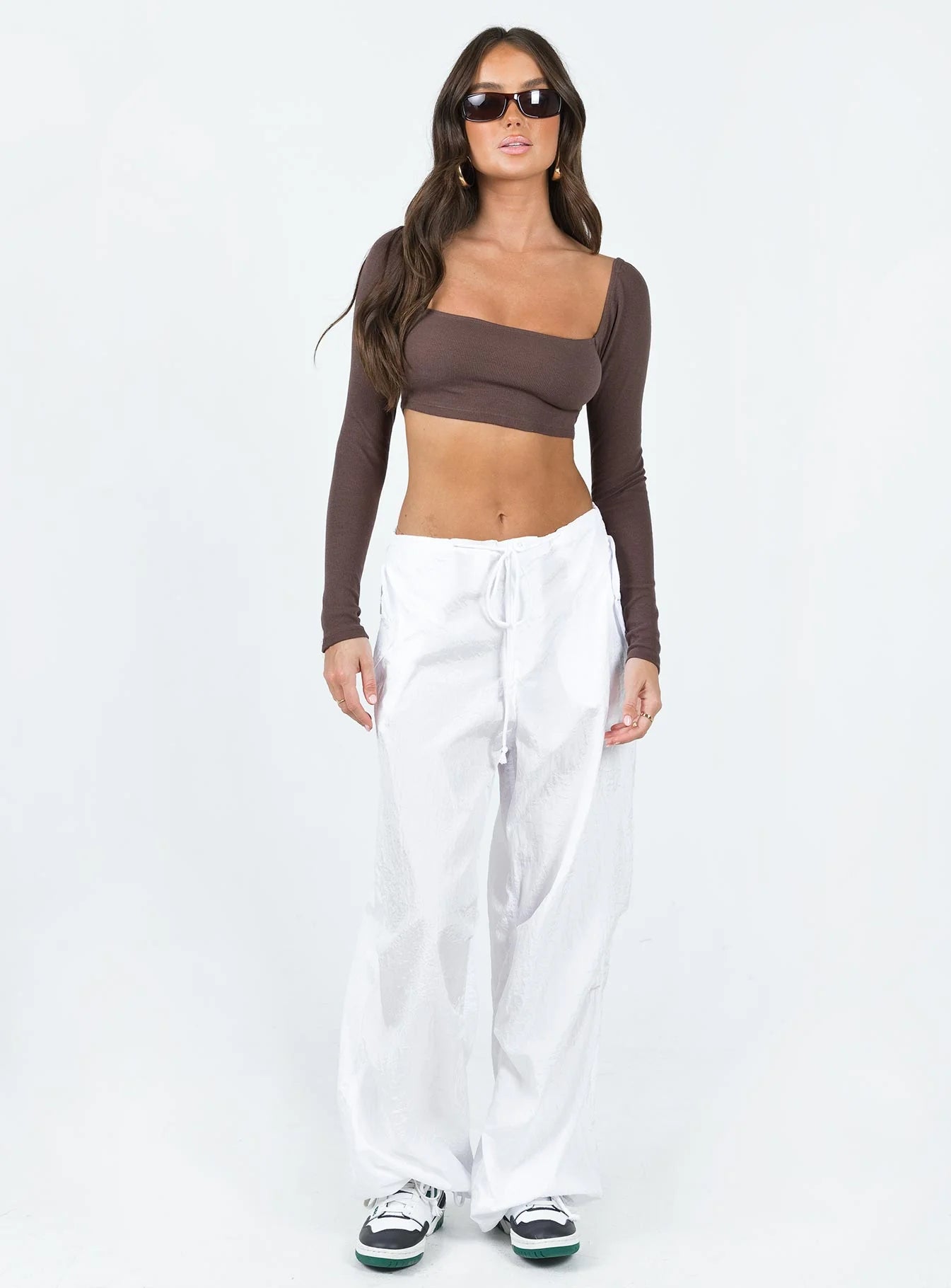 Amira Long Sleeve Top Brown