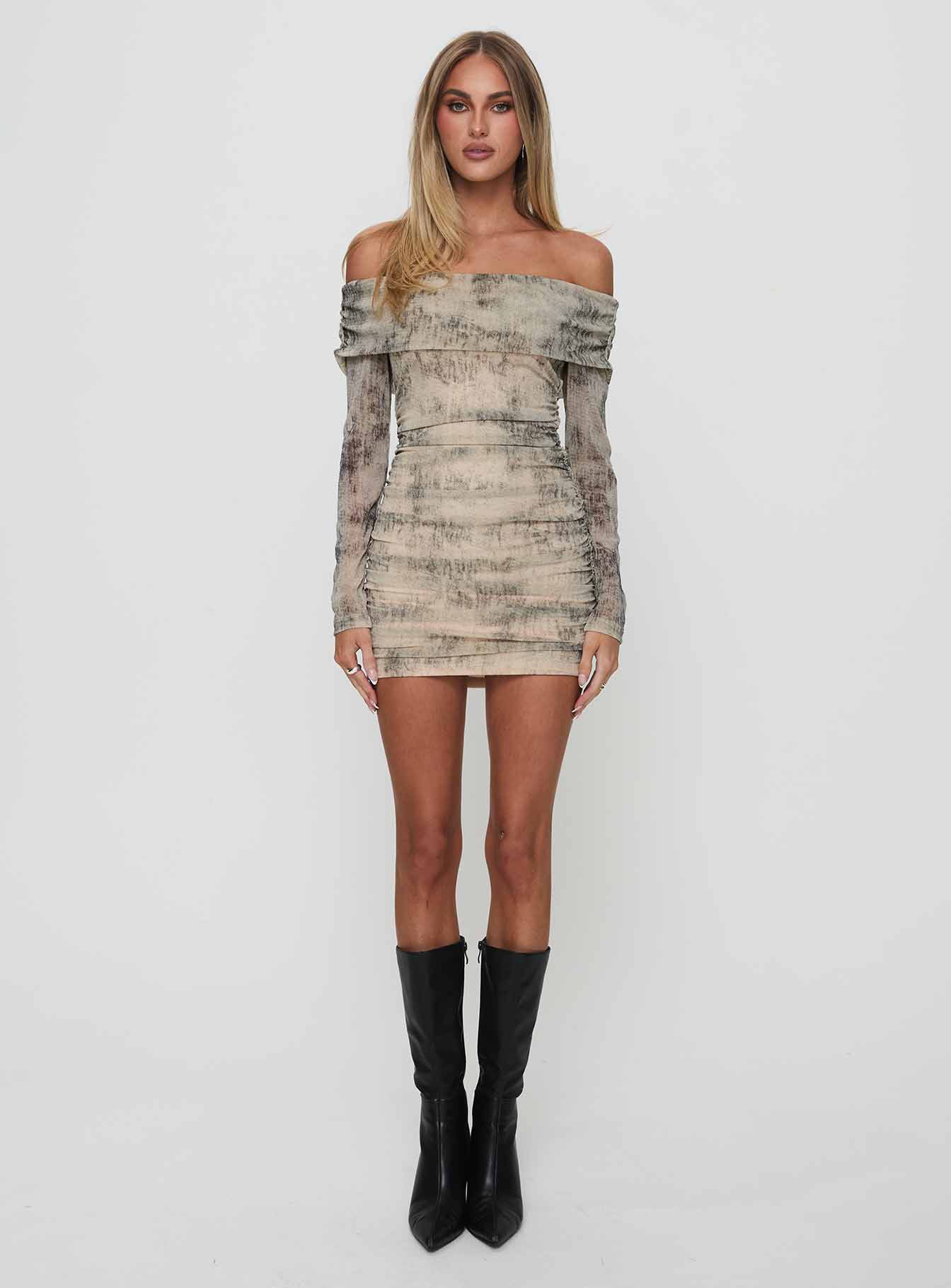 Artefact Off The Shoulder Mini Dress Multi
