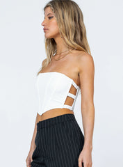 Carnlea Strapless Top White