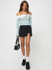 Lylan Off The Shoulder Top Blue