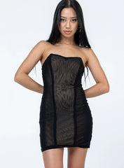Azriel Strapless Mini Dress Black
