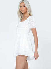 Audie Romper White